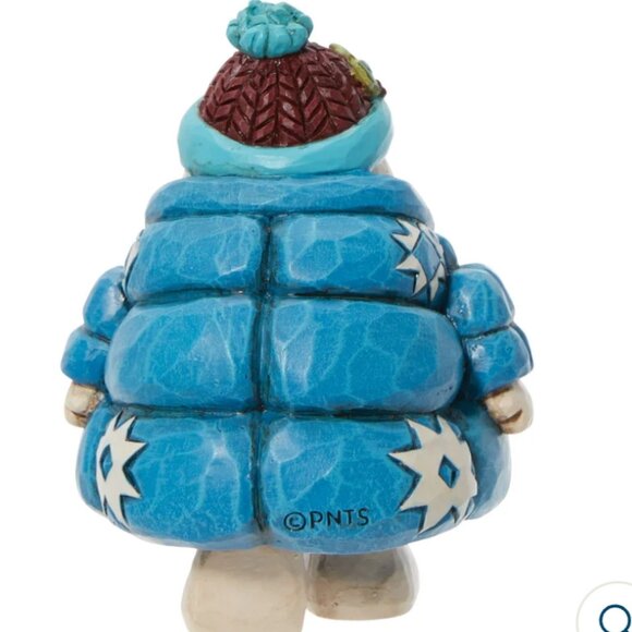Jim Shore Peanuts Snoopy In Puffer Jacket Miniature Blue Color Figure - Picture 4 of 5